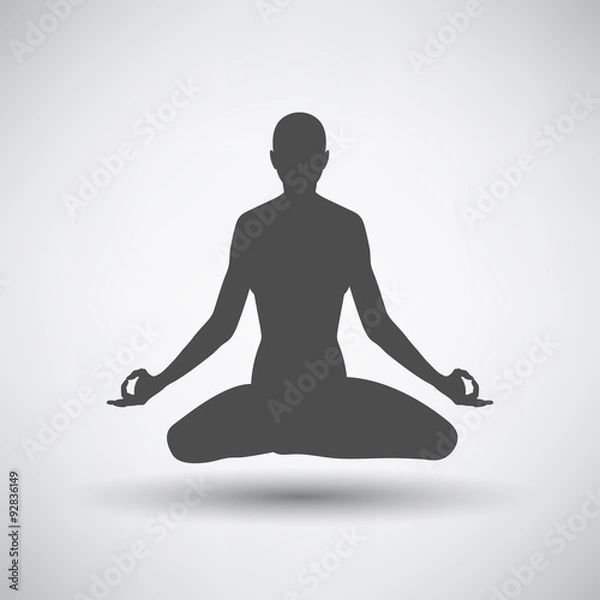 Fototapeta Lotus Pose Icon
