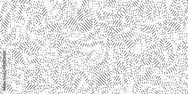 Obraz Abstract Turing organic wallpaper with background. Turing reaction diffusion monochrome seamless pattern with chaotic motion. Natural seamless line pattern. Linear design with biological shapes.