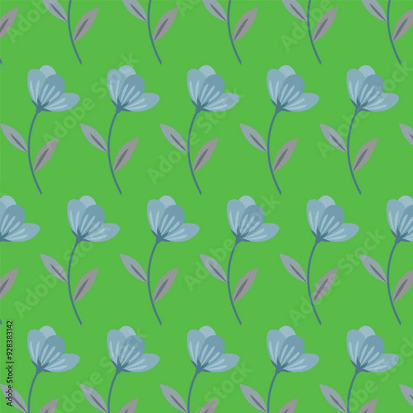 Obraz Elegant vector pattern featuring seamless grey flower petals. Ideal for backgrounds, textiles, and sophisticated designs.