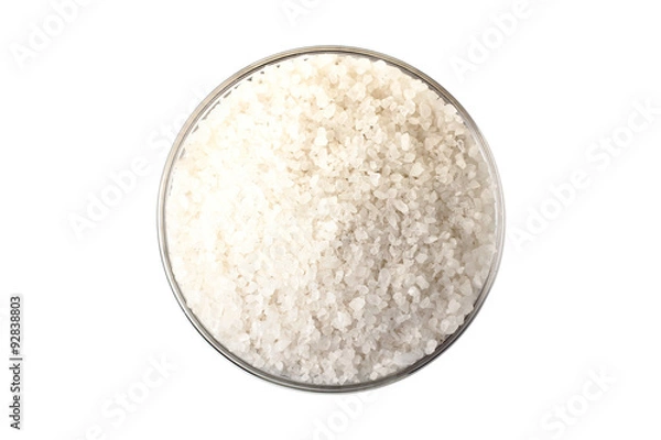 Obraz sea salt in a bowl on white isolated background