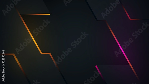 Fototapeta abstract gradient neon lines e sports background design