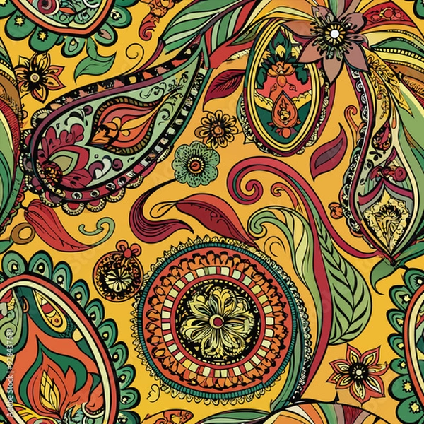 Obraz Paisley seamless pattern