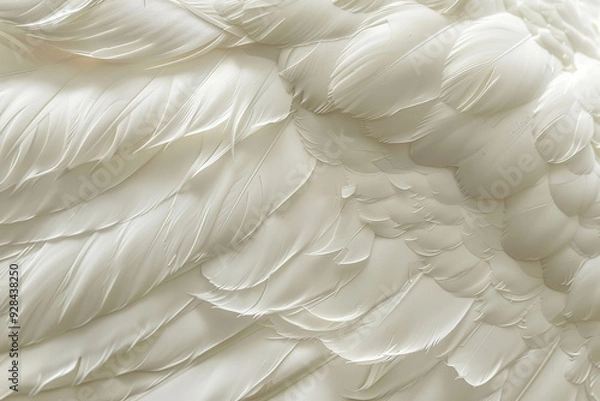 Fototapeta Generative ai on theme of beautiful texture bird feather for design natural abstract background