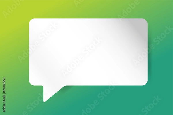 Fototapeta Quote blank template bubble empty design