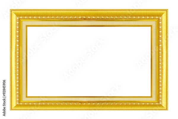 Fototapeta Gold frame. Gold/gilded arts and crafts pattern picture frame. I