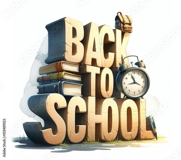 Obraz student back to school letters