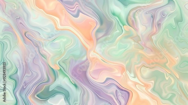 Fototapeta abstract colorful background with waves swirling  marble pastel colors