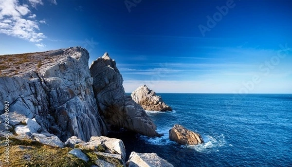 Obraz 青空と岬の風景