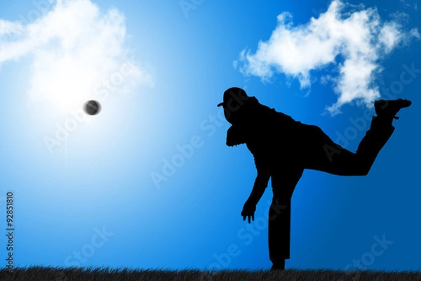 Obraz 공을 던지는 야구의 투수