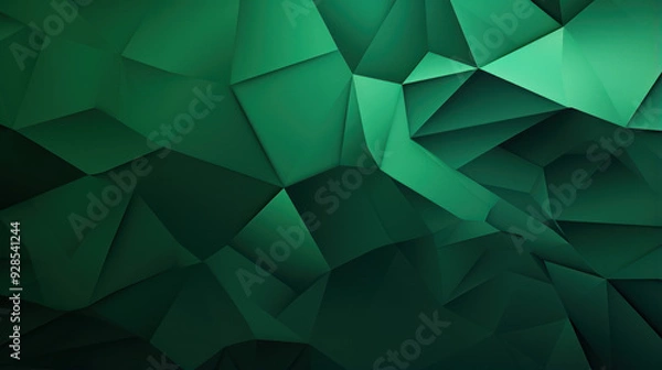 Obraz Geometric pattern. Gem-like, crystal structure, mosaic and modern look. Abstract green background with triangles.