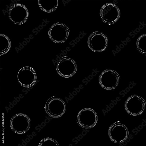 Fototapeta Light chaotic circle on white seamless pattern