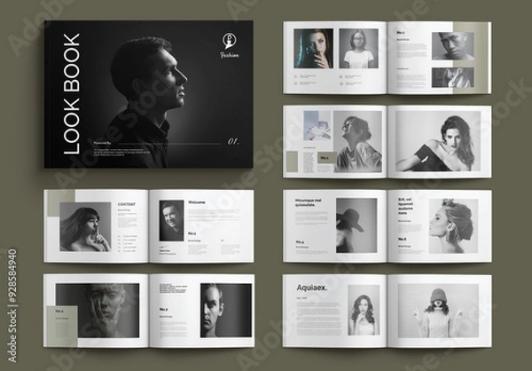 Fototapeta Fashion Lookbook Template