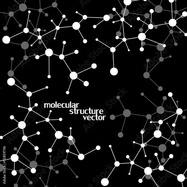 Fototapeta Molecule structure. DNA. Abstract background. Vector illustration. Eps10