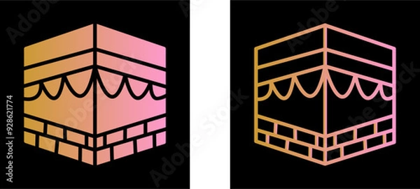 Fototapeta Khana Kaaba Vector Icon