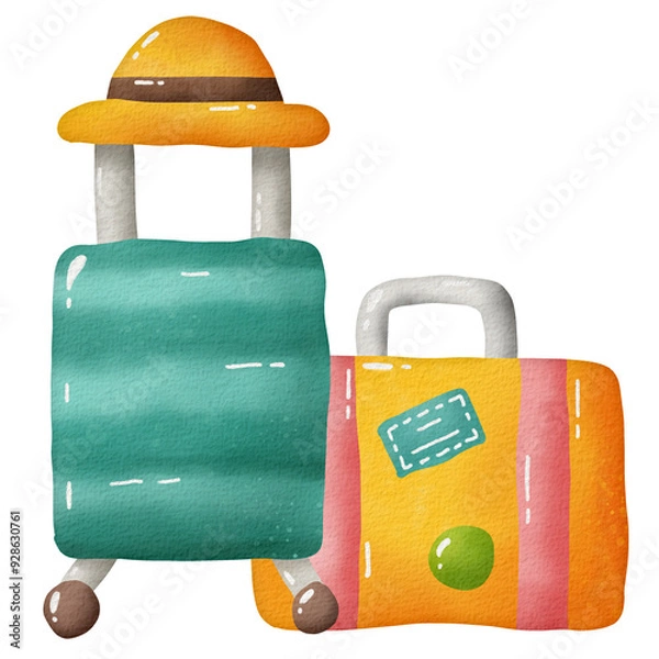 Obraz Luggage Watercolor