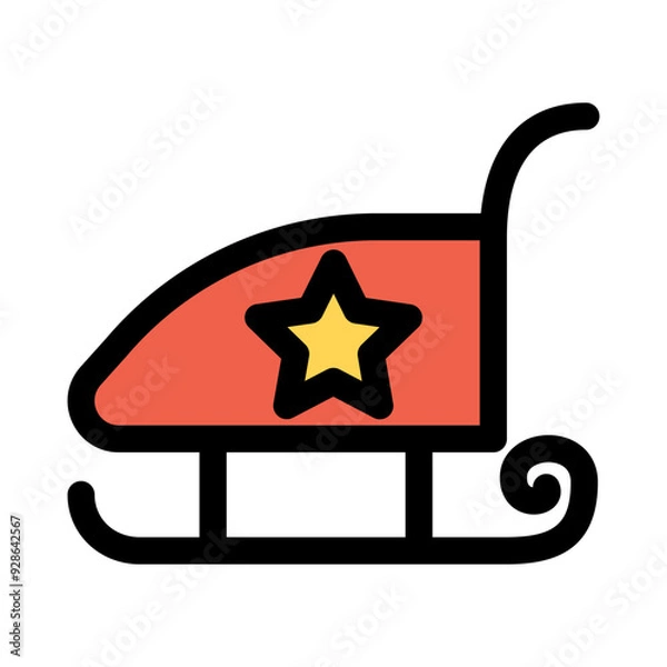 Fototapeta Sledge icon