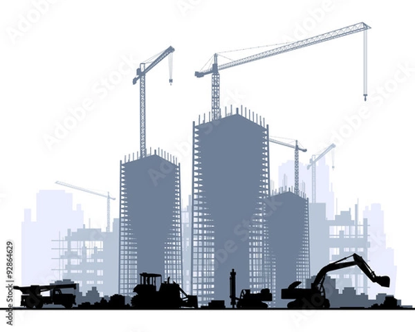 Obraz Building and construction machinery