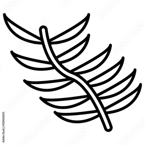 Obraz Yew line icon