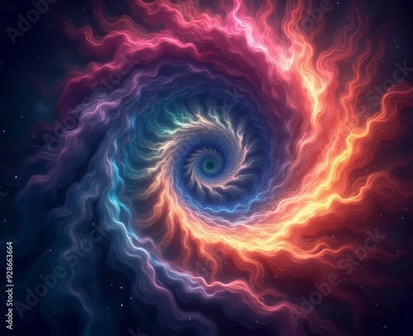 Fototapeta High-Resolution Psychedelic Background: Multicolor Swirls Explosion