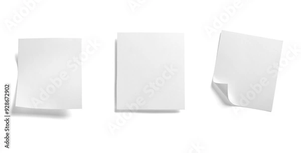 Fototapeta paper message note reminder blank background office business white empty page label tag