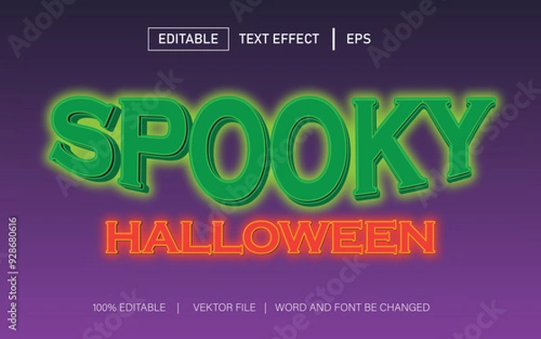 Obraz spooky halloween text effect