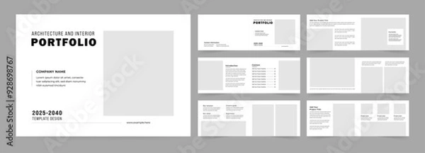 Obraz Landscape architecture portfolio, Brochure design for architecture or interior portfolio