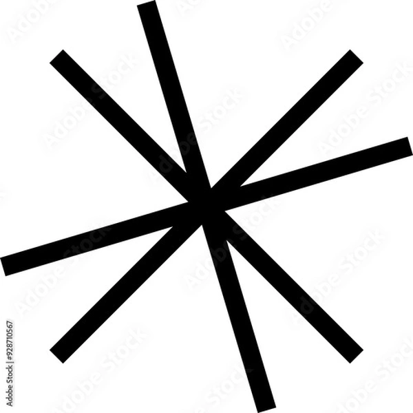 Fototapeta Star icon. Geometric shape. Linear style.