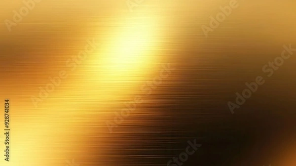 Fototapeta A smooth, reflective golden gradient with subtle light effects.