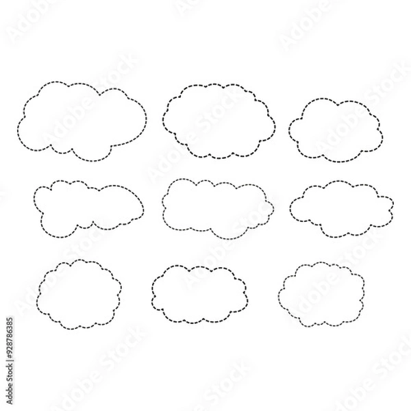Fototapeta Speech Bubble set and Talk bubble. Cloud speech bubbles collection. Vector Format