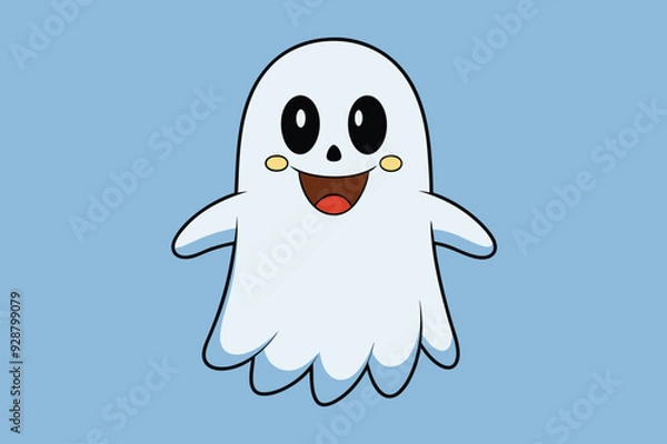 Fototapeta Best cute ghost boo  Art Illustrations vector .eps