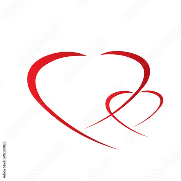 Obraz Abstract red heart.