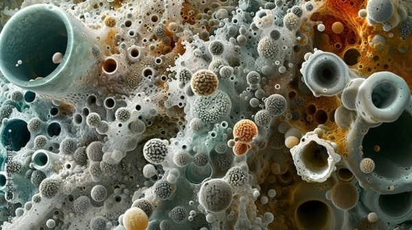 Fototapeta Virus Epidemic Alert in Textured Graphics