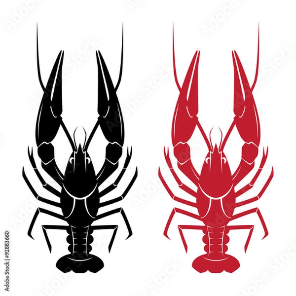 Fototapeta Illustration of crawfish