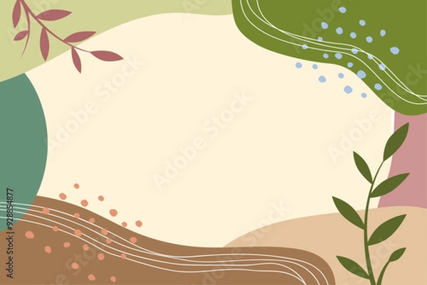 Fototapeta This is a background illustration of plants in autumn color.