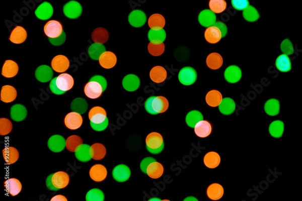 Fototapeta Defocused lights on dark background