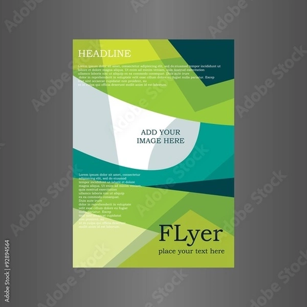 Obraz Vector design for Cover Flyer Poster in A4 size.