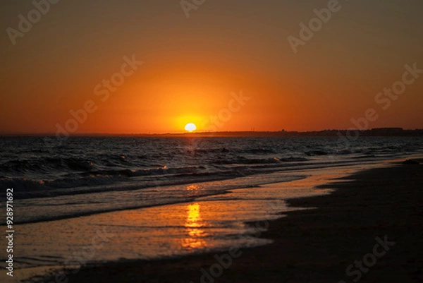 Fototapeta Atardecer en la playa