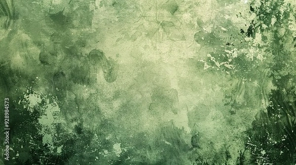 Fototapeta Green abstract grunge background with empty copy space