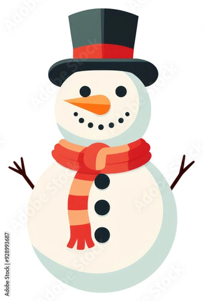 Obraz PNG Snowman winter anthropomorphic representation.