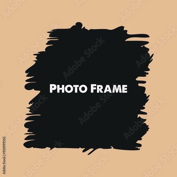 Fototapeta Photo frames template for image design. Vector shape layout for photo montage.