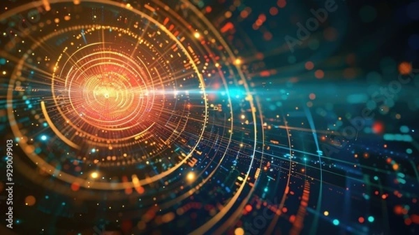 Fototapeta Abstract Digital Sphere