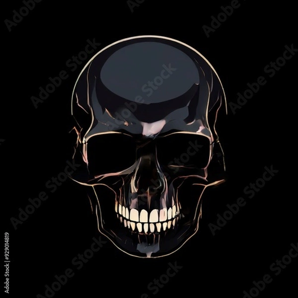 Obraz Minimalist Skull with Fine Line Art