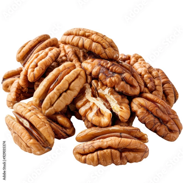 Fototapeta Pecans Isolated Isolated on Transparent or White Background, PNG
