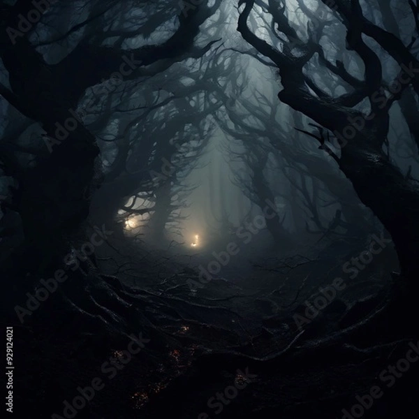Obraz Spooky Forest with Creepy Trees
