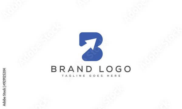 Fototapeta letter B logo design vector template design for brand.