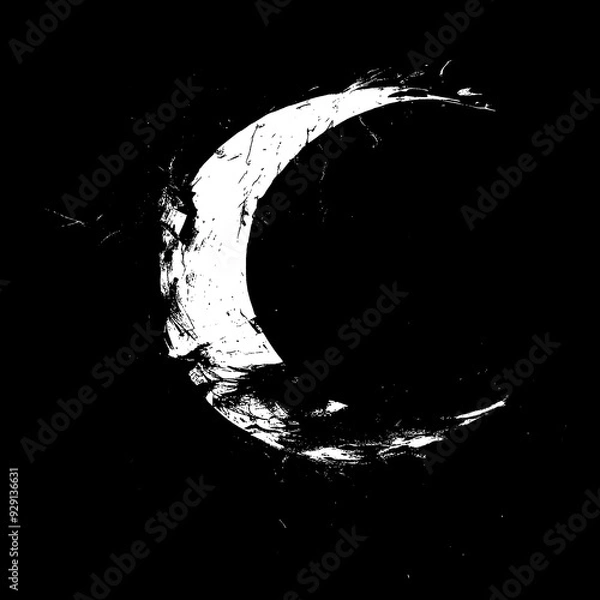 Obraz Abstract Grunge Texture of a Planet Eclipse With Brushstroke Effect