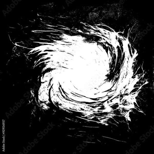 Obraz Nether Swirl Grunge Brushstroke Canvas Dusty Background