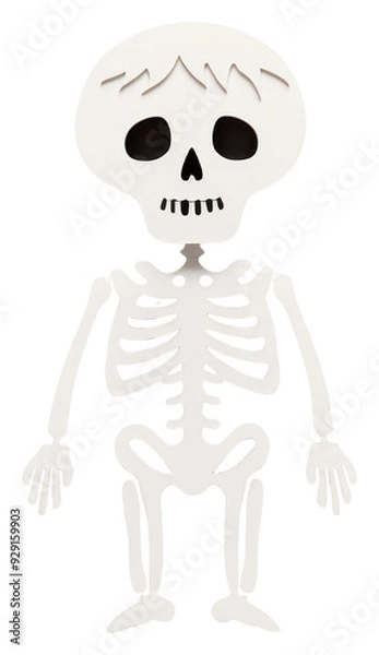 Fototapeta PNG Skeleton white background anthropomorphic representation.