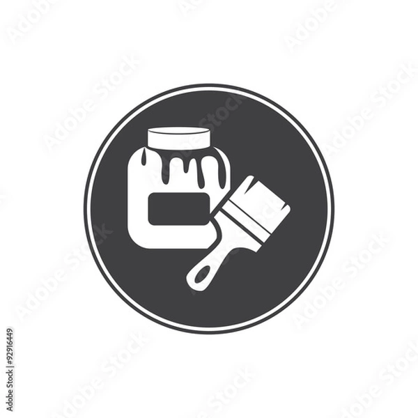 Fototapeta Bottle with glue and brush icon