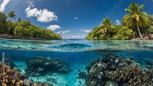 Obraz coral reef in the sea